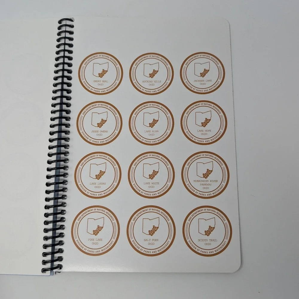 Ohio State‎ Parks Park Passport Guide 2023 Journal Spiral Bound ODNR Stickers